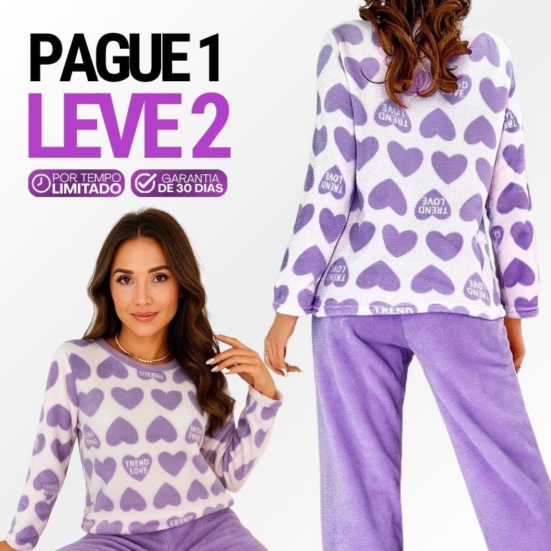 Kit de Pijamas Serelli em Algodão e Poliéster + Brindes